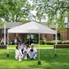 10' x 10' Pop up Canopy Tent Instant Waterproof Folding Tent with 4 Sandbags, White