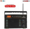 Radio Retro Transistor Best Reception Antenna Sound AM FM 3 Band Portable Analog Classic Vintage Battery Powered Indoor Outdoor Kitchen Bedroom 5Core