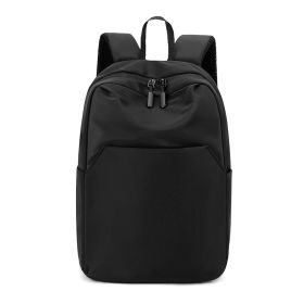 Simple Backpack Large Capacity Leisure Waterproof Dirt-resistant Easy To Handle (Color: Black)