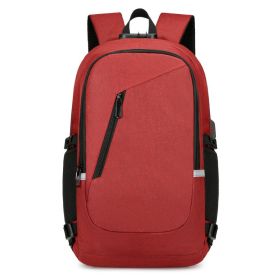 Computer Backpack Men's Backpack (Color: Red)