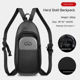 Bicycle Hard Shell Cycling Racing Backpack (Option: Carbon pattern)