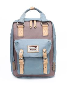 Doughnut Backpack Female College Style (Option: Light Blue Light Purple-Momo Bear)