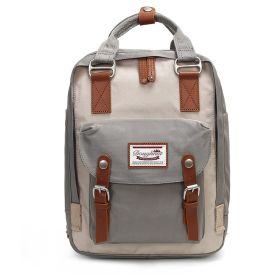 Doughnut Backpack Female College Style (Option: Ivory Gray-Momo Bear)