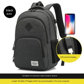 Backpack Simple And Lightweight Charging With USB Interface (Color: Black)