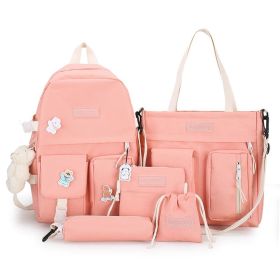 Women's Fashion Simple Casual Backpack (Color: pink)