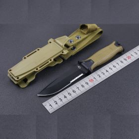 Wilderness Survival Jungle Adventure Diving Gaiter Knife (Option: Army Green)