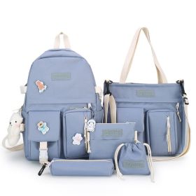 Women's Fashion Simple Casual Backpack (Color: Blue)