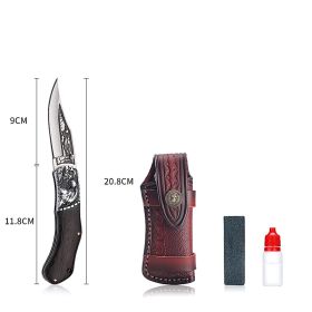 Folding High Hardness Sharp Knife Outdoor (Option: Maroon)