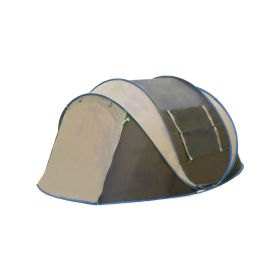 Outdoor Supplies Single Layer Automatic Speed Open Tent Camping (Color: Coffee)