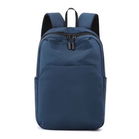 Simple Backpack Large Capacity Leisure Waterproof Dirt-resistant Easy To Handle (Color: Dark Blue)