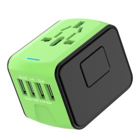 Travel Multifunctional 4 Charging Dock USB Converter (Option: Green and black-EU)