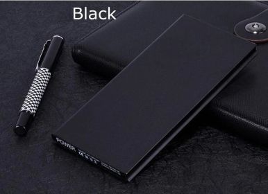 USB charging treasure with LED light (Option: Black-8000MAH)