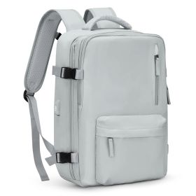 Fashion Large Capacity Travel Backpack Student School Bags (Option: Light Gray-M)