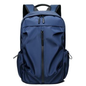 Urban Minimalist Student Men's Backpack Backpack (Color: Blue)