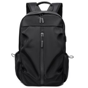 Urban Minimalist Student Men's Backpack Backpack (Color: Black)