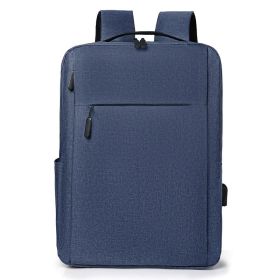 Men's And Women's Fashion Casual Exercise Canvas Business Backpack (Color: Blue)