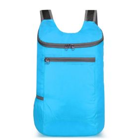 Outdoor Folding Waterproof Travel Bag Large Capacity Backpack (Option: 622 Sky Blue)