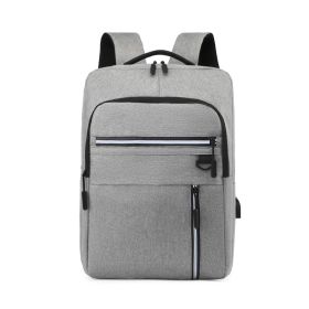 USB Charging Backpack Men's Business Leisure (Option: Gray)