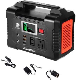 200W Portable Power Station, FlashFish 40800mAh Solar Generator with 110V AC Outlet/2 DC Ports/3 USB Ports, Backup Battery Pack Power Supply for CPAP (200W: 40800mAh Solar Generator)