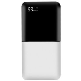 20000mAh Portable Charger Power Bank External Battery Pack with Digital Display Dual USB Charge Ports (Color: White)