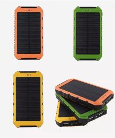 Solar Portable Power Source Three-proof Private Model Large Capacity (Option: Yellow-8000 10000mAh)