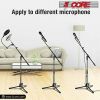 5 Core Foldable Tripod Microphone Stand - Universal Mic Mount and Height Adjustable from 36 to 65 Inch High w/ Extending Telescoping Boom Arm Up to 30