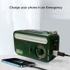 Emergency Radio Hand Crank Solar; Portable Weather Radio With AM/FM/WB/NOAA; Bright Flashlight; SOS Alarm; Reading Lamp; 2000mAh Cell Phone Charger Fo