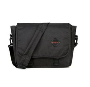 Large Capacity Men's Shoulder Solid Color Oxford Cloth Vintage Leisure Crossbody Bag (Option: Black-10 Inches)